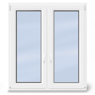 Okno PCV Plastikowe Dwuskrzydłowe 2 Szybowe Białe Od Ręki 1165 x 1435 mm Typowe