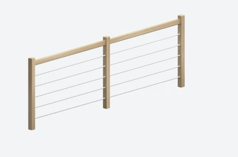 Balustrada ochronna Dąb Inox Biała do schodów Helsinki/ Liverpool