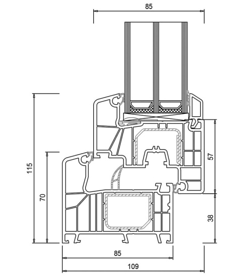 Ciepłe Okno Trzyszybowe 1165 x 1135 Monolit Rózne Kolory