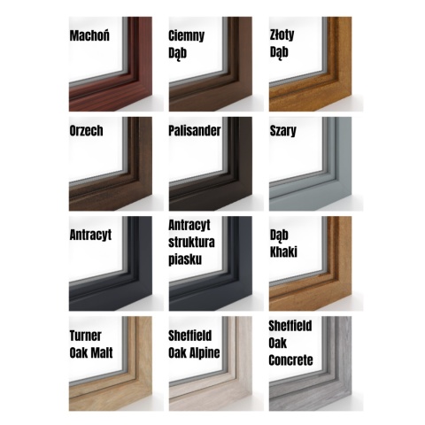 Ciepłe Okno Trzyszybowe FIX 865 x 835 Monolit Rózne Kolory