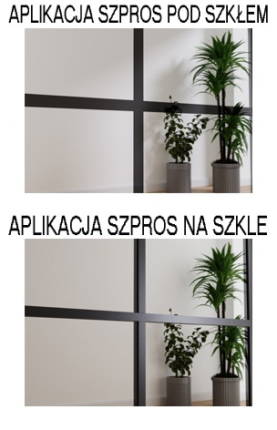 Drzwi Przesuwne Szklane Thor Aluminium Czarne 5 pól Lustro Obustronne