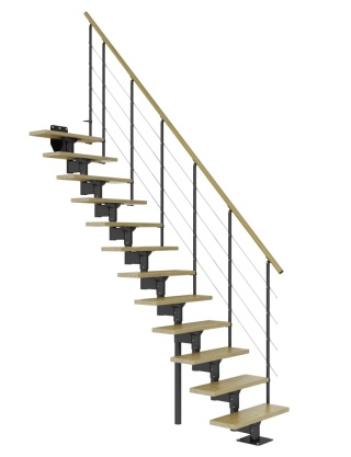 Schody modułowe proste BOSTON Antracyt / Buk 74 cm WARIANTY