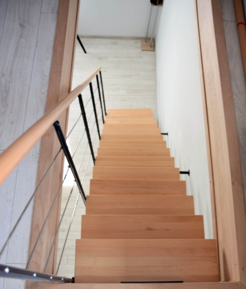 Schody modułowe proste BOSTON Antracyt / Buk 74 cm WARIANTY