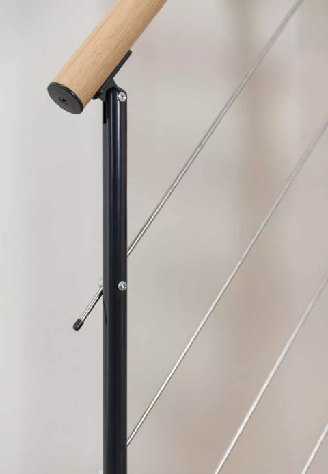 Schody modułowe proste BOSTON Czarne / Buk 74 cm WARIANTY