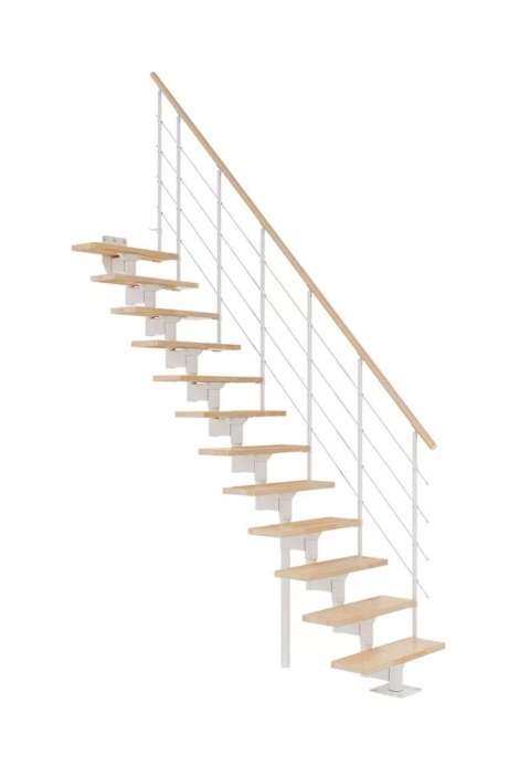 Schody modułowe proste BOSTON Białe / Buk 74 cm WARIANTY