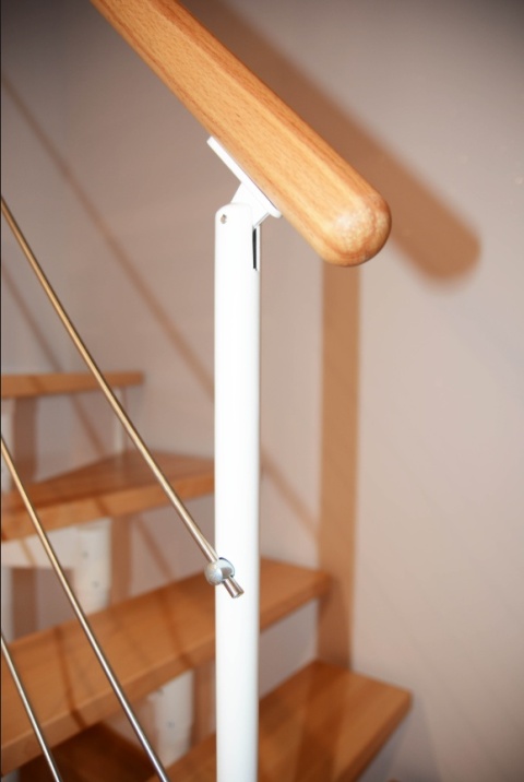 Schody modułowe proste BOSTON Białe / Buk 74 cm WARIANTY