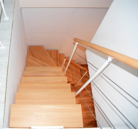 Schody modułowe proste BOSTON Białe / Buk 74 cm WARIANTY