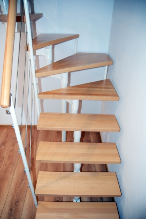 Schody modułowe proste BOSTON Białe / Buk 74 cm WARIANTY