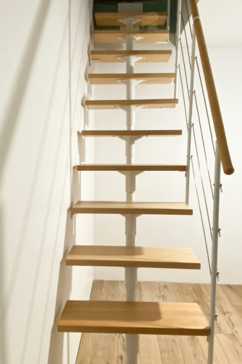 Schody modułowe proste BOSTON Białe / Buk 74 cm WARIANTY