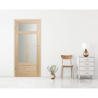 Skrzydło Klasyczne Bezsęczne Pokojowe Drewniane Wewnętrzne z Ościeżnicą Opcja
