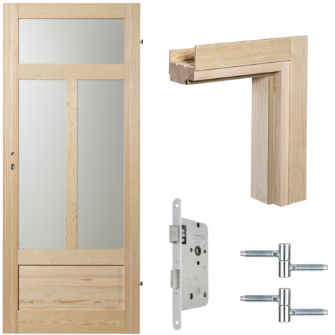 Skrzydło Klasyczne Bezsęczne Pokojowe Drewniane Wewnętrzne z Ościeżnicą Opcja