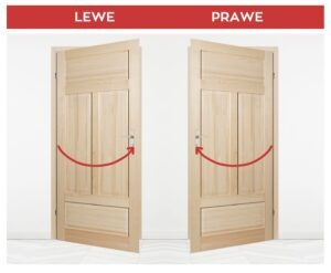 Skrzydło Klasyczne Bezsęczne Łazienkowo Drewniane Wewnętrzne z Ościeżnicą Opcja