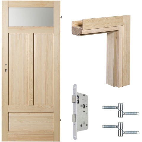 Skrzydło Klasyczne Bezsęczne Łazienkowo Drewniane Wewnętrzne z Ościeżnicą Opcja