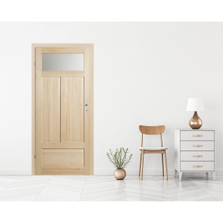 Skrzydło Klasyczne Bezsęczne Łazienkowo Drewniane Wewnętrzne z Ościeżnicą Opcja