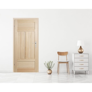 Skrzydło Klasyczne Bezsęczne Pełne Drewniane Wewnętrzne z Ościeżnicą Opcja