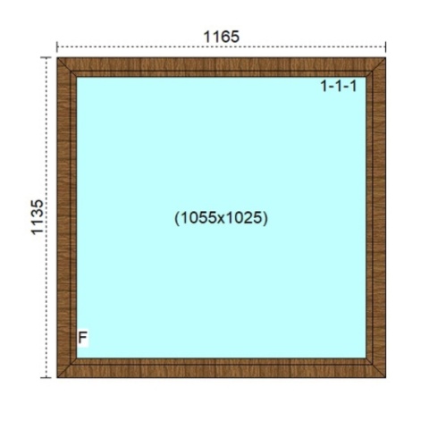 Ciepłe Okno Trzyszybowe FIX 1165 x 1135 Monolit Rózne Kolory