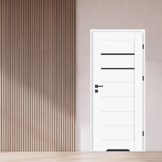 Drzwi Suerte Białe Czarna Szyba Ramowe | NA MAGAZYNIE z ościeżnicą opcja