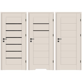 Drzwi Suerte Ramowe Kaszmir Czarna Szyba | NA MAGAZYNIE z ościeżnicą opcja