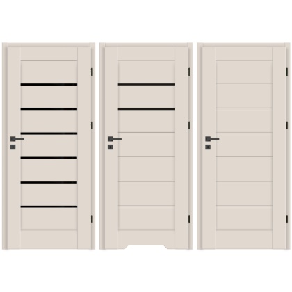 Drzwi Suerte Ramowe Kaszmir Czarna Szyba | NA MAGAZYNIE z ościeżnicą opcja