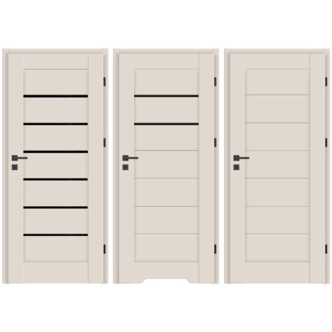 Drzwi Suerte Ramowe Kaszmir Czarna Szyba | NA MAGAZYNIE z ościeżnicą opcja