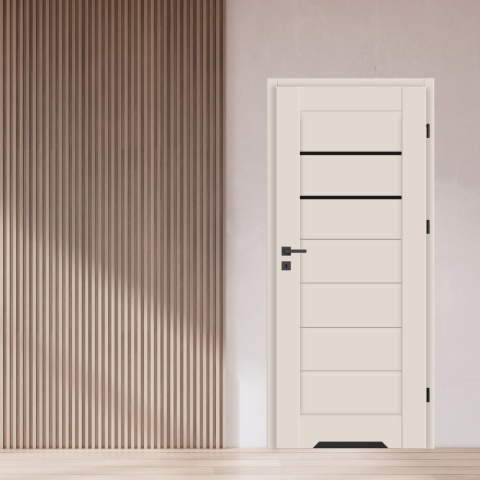 Drzwi Suerte Ramowe Kaszmir Czarna Szyba | NA MAGAZYNIE z ościeżnicą opcja