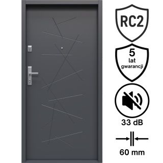 Drzwi Wejściowe GERDA Tahoma Stalowe do mieszkań RC2 Różne Kolory do wyboru