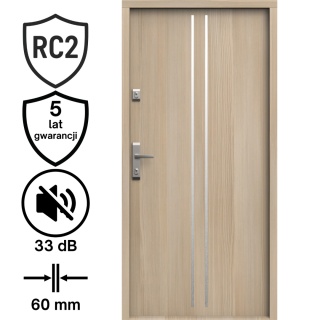 Drzwi Wejściowe GERDA Tokio 1 Insert Stalowe do mieszkań RC2 Różne Kolory do wyboru