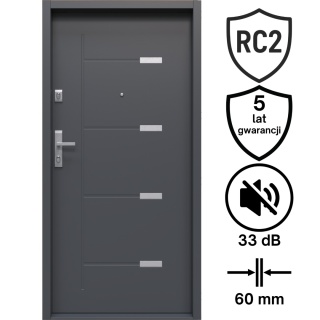 Drzwi Wejściowe GERDA Toledo Stalowe do mieszkań RC2 Różne Kolory do wyboru
