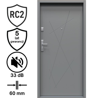 Drzwi Wejściowe GERDA Toronto Stalowe do mieszkań RC2 Różne Kolory do wyboru