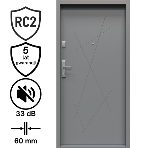 Drzwi Wejściowe GERDA Toronto Stalowe do mieszkań RC2 Różne Kolory do wyboru