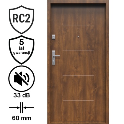 Drzwi Wejściowe GERDA Trentino Stalowe do mieszkań RC2 Różne Kolory do wyboru
