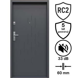 Drzwi Wejściowe GERDA Vancuver Stalowe do mieszkań RC2 Różne Kolory do wyboru G1s
