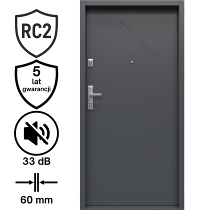 Drzwi Wejściowe GERDA Veraczuz Stalowe do mieszkań RC2 Różne Kolory do wyboru