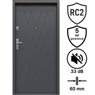Drzwi Wejściowe GERDA Vistoria Stalowe do mieszkań RC2 Różne Kolory do wyboru G1s