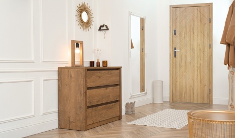 Drzwi Wejściowe do Mieszkań 32 dB Komplet Salida 02 Jodełka Różne Kolory Komplet