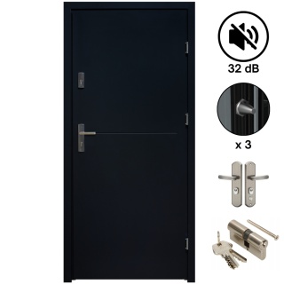 Drzwi Wejściowe do Mieszkań 32 dB Komplet Salida 03 Frezowanie Różne Kolory