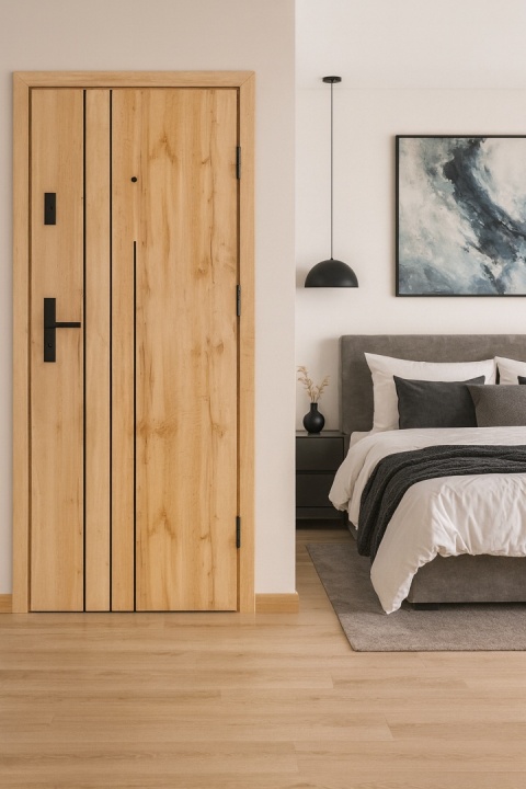 Drzwi Wejściowe do Mieszkań 32 dB Komplet Salida Intarsje Różne Kolory Komplet