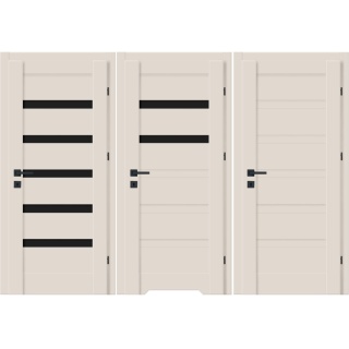 Drzwi Fresno Ramowe Kaszmir Czarna Szyba | NA MAGAZYNIE z ościeżnicą opcja