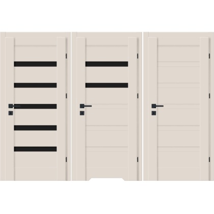 Drzwi Fresno Ramowe Kaszmir Czarna Szyba | NA MAGAZYNIE z ościeżnicą opcja