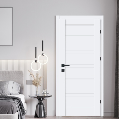 Drzwi Wewnętrzne Fresno Ramowe Białe | NA MAGAZYNIE z ościeżnicą opcja