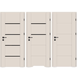 Drzwi Lento Ramowe Kaszmir Czarna Szyba | NA MAGAZYNIE z ościeżnicą opcja