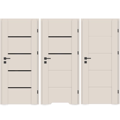 Drzwi Lento Ramowe Kaszmir Czarna Szyba | NA MAGAZYNIE z ościeżnicą opcja