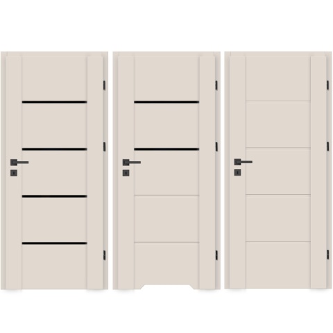 Drzwi Lento Ramowe Kaszmir Czarna Szyba | NA MAGAZYNIE z ościeżnicą opcja