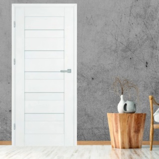 Drzwi wewnętrzne Erkado Magnolia Białe Ramowe Szybka Realizacja