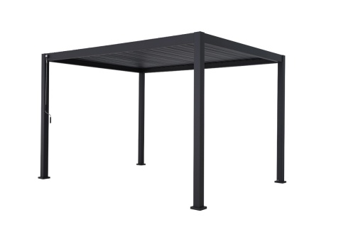Pergola Wolnostojąca Ogrodowa MIRADOR Solid 80 - 3 x 4 m Antracyt