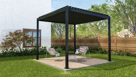 Pergola wolnostojąca tarasowa MIRADOR Basic 88 Aluminiowa - 3 x 3,6 m Antracyt