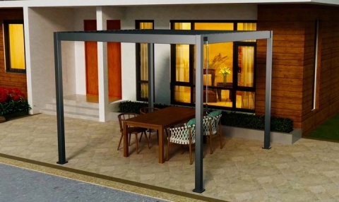 Pergola wolnostojąca tarasowa MIRADOR Basic 88 Aluminiowa - 3 x 3,6 m Antracyt