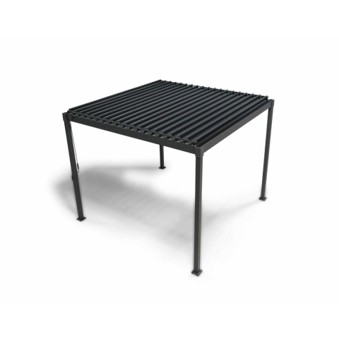 Pergola wolnostojąca tarasowa MIRADOR Solid 80 - 3 x 3 m Antracyt