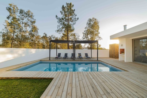 Pergola wolnostojąca tarasowa MIRADOR Solid 80 - 3 x 3 m Antracyt