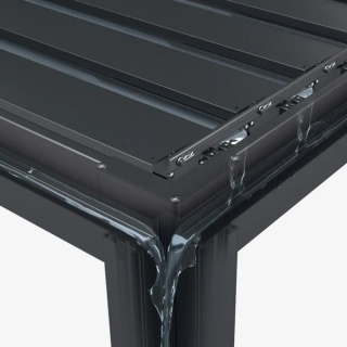 Pergola wolnostojąca tarasowa MIRADOR Solid 80 - 3 x 3 m Antracyt